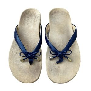 VIONIC Bella With Bow Slide On Sandal Dark Blue Size 8